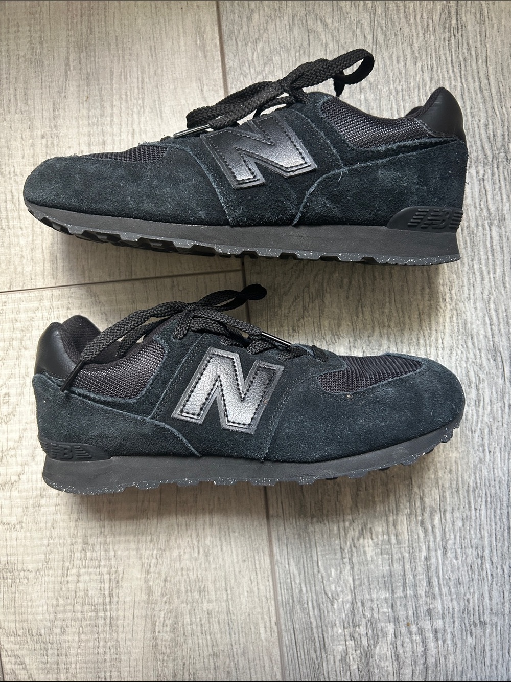 New Balance Black Suede & Mesh Low-Top Sneaker
